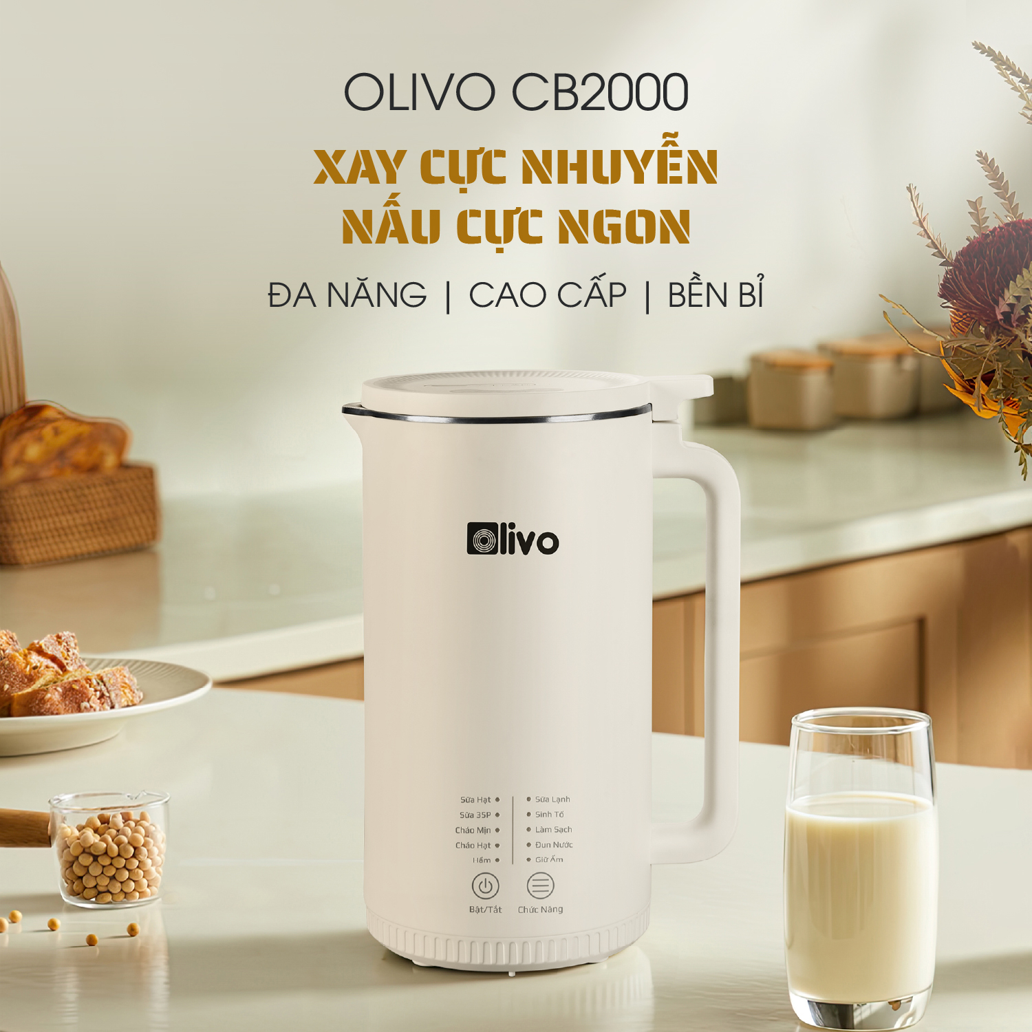 Máy Xay Nấu Đa Năng OLIVO CB2000 1 Máy Xay Nấu Đa Năng OLIVO CB2000 1