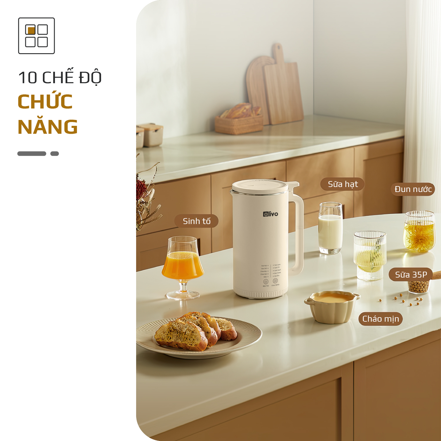 Máy Xay Nấu Đa Năng OLIVO CB2000 3 Máy Xay Nấu Đa Năng OLIVO CB2000 3