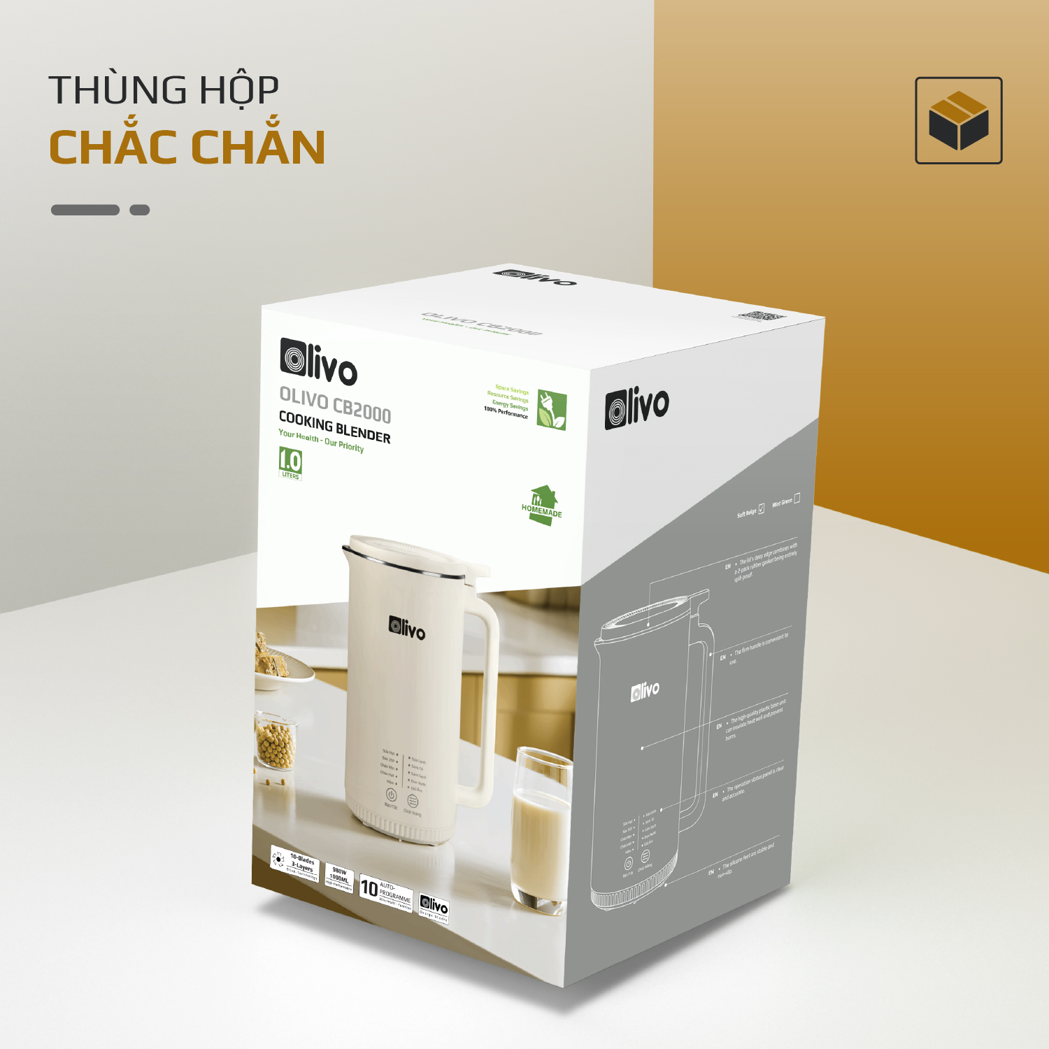 Máy Xay Nấu Đa Năng OLIVO CB2000 31 Máy Xay Nấu Đa Năng OLIVO CB2000 31