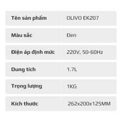 Ấm Siêu Tốc OLIVO EK207 14