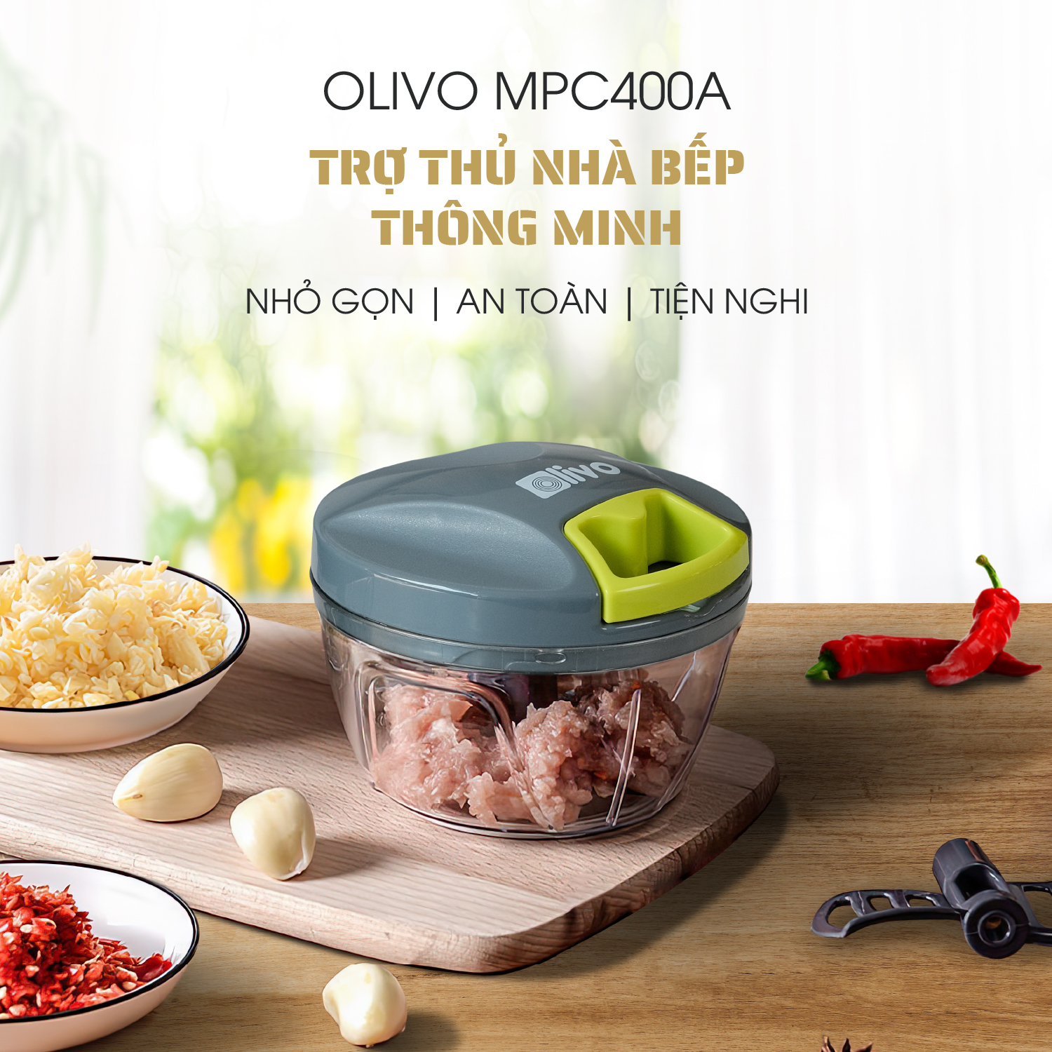 Dụng Cụ Xay Thực Phẩm Đa Năng Mini OLIVO MPC400A 1 Dụng Cụ Xay Thực Phẩm Đa Năng Mini OLIVO MPC400A 1