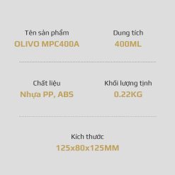 Dụng Cụ Xay Thực Phẩm Đa Năng Mini OLIVO MPC400A 14