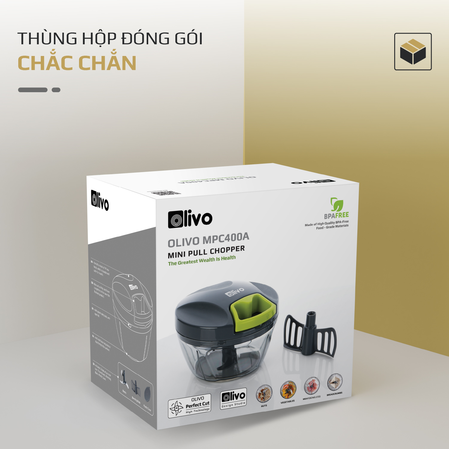 Dụng Cụ Xay Thực Phẩm Đa Năng Mini OLIVO MPC400A 15 Dụng Cụ Xay Thực Phẩm Đa Năng Mini OLIVO MPC400A 15