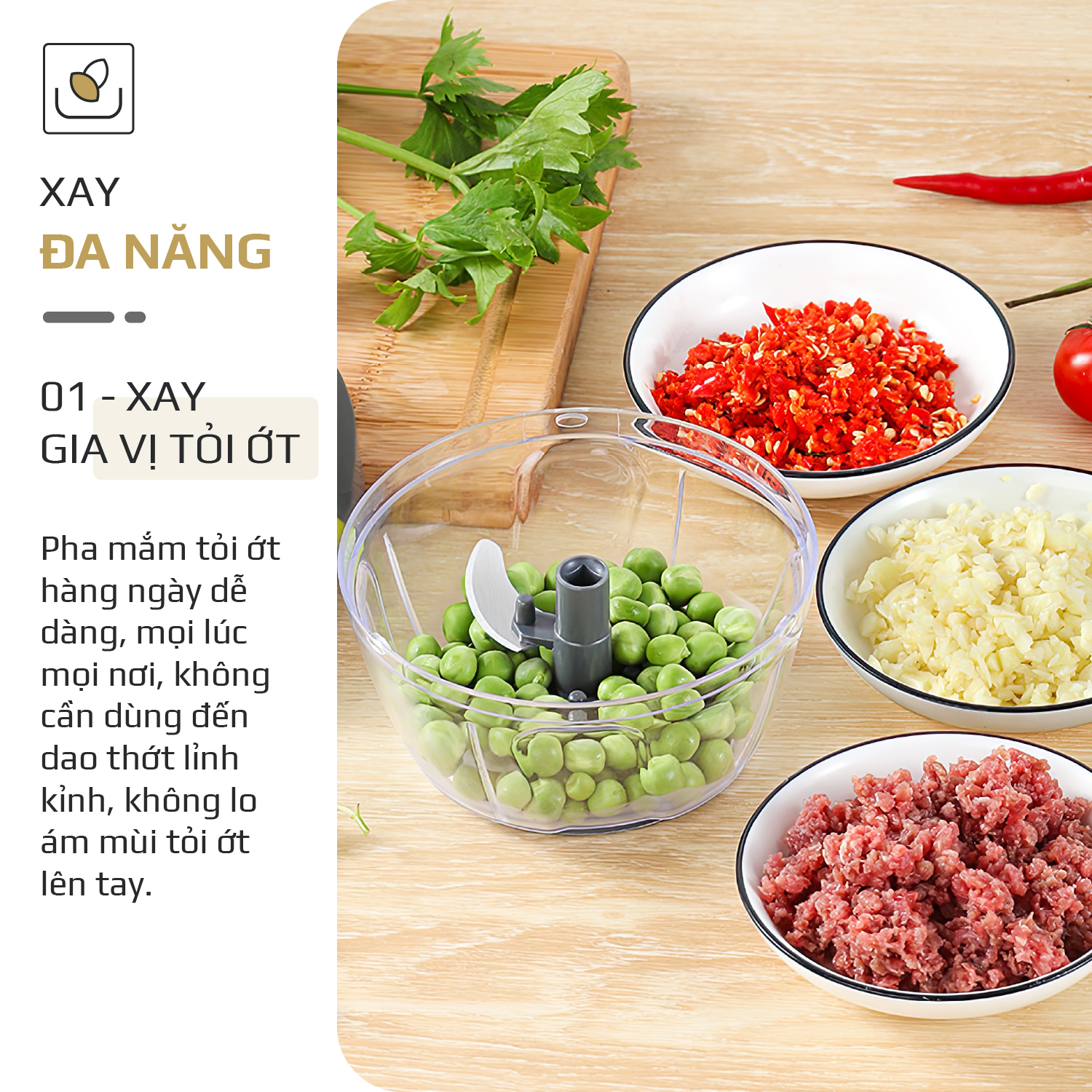 Dụng Cụ Xay Thực Phẩm Đa Năng Mini OLIVO MPC400A 3 Dụng Cụ Xay Thực Phẩm Đa Năng Mini OLIVO MPC400A 3