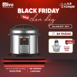 Nồi Áp Suất Điện Đa Năng OLIVO PC60 - 16 Chức Năng - Dung Tích 6L - Công Suất 1000W