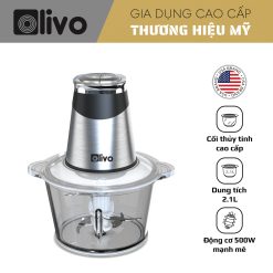 Máy Xay Thực Phẩm Đa Năng OLIVO FC21 - Dung Tích 2.1L - Công Suất 500W