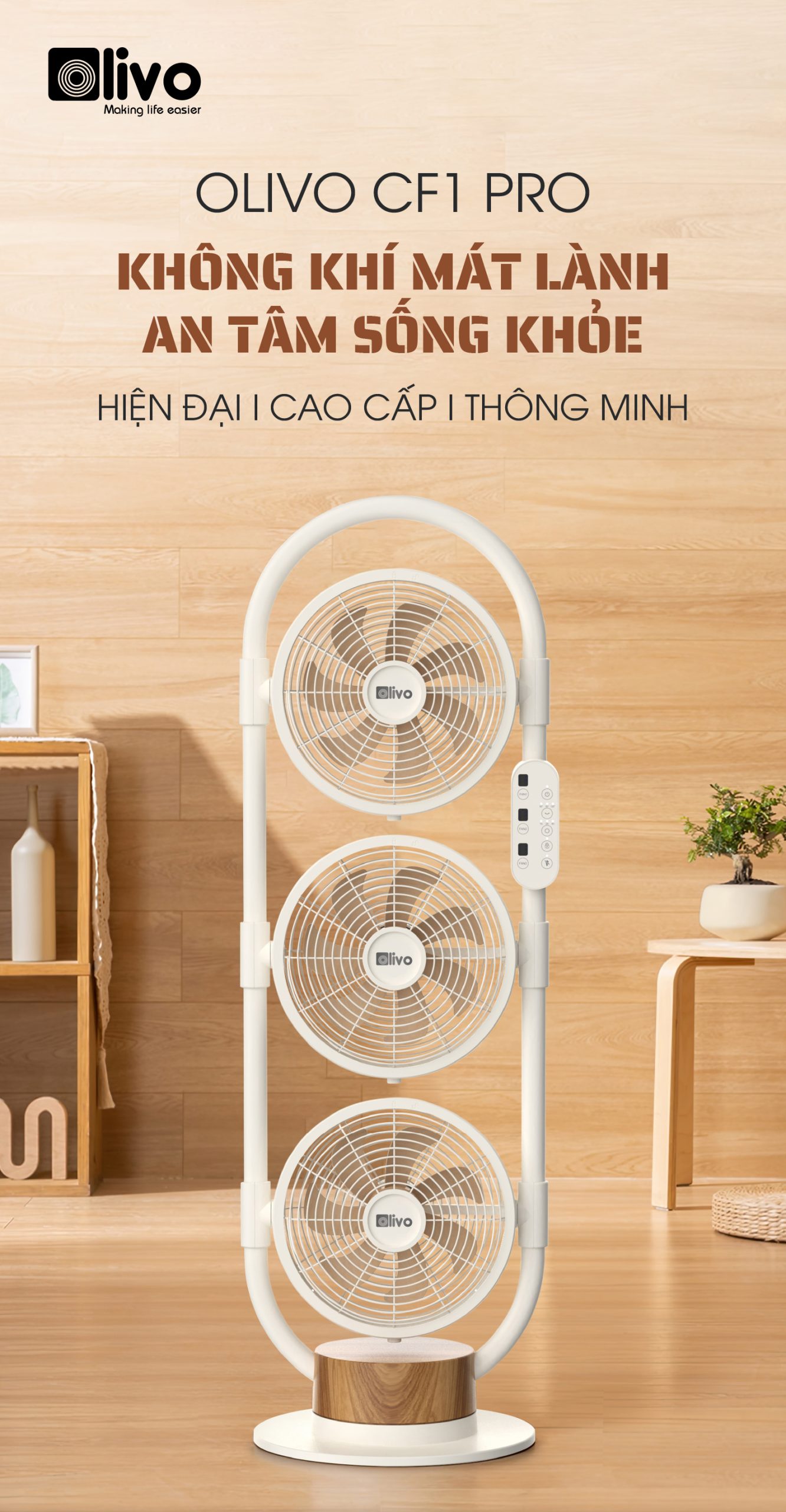 Quạt Tuần Hoàn Không Khí OLIVO CF1 PRO