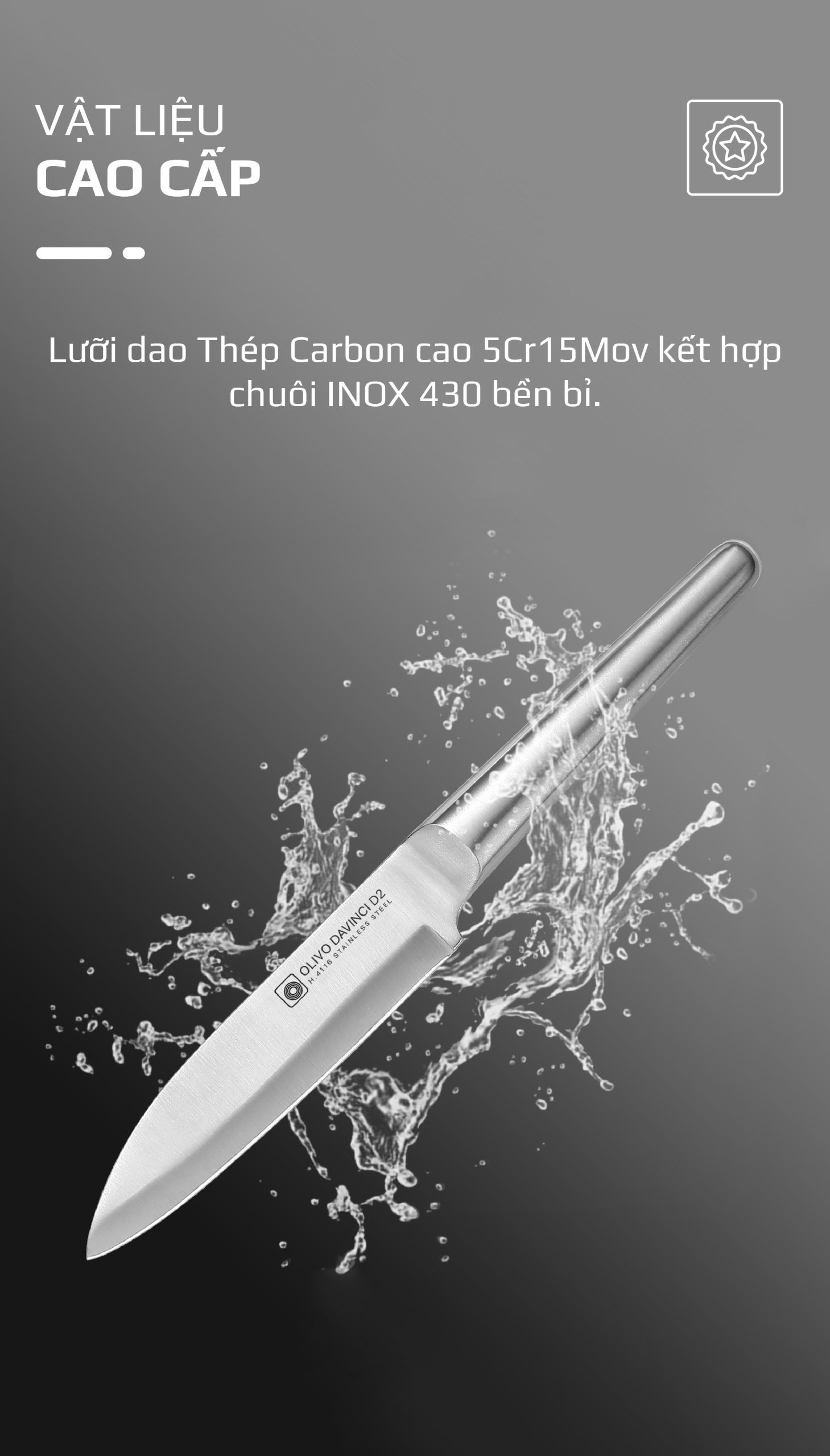 Bộ Dao 3 Món OLIVO DAVINCI