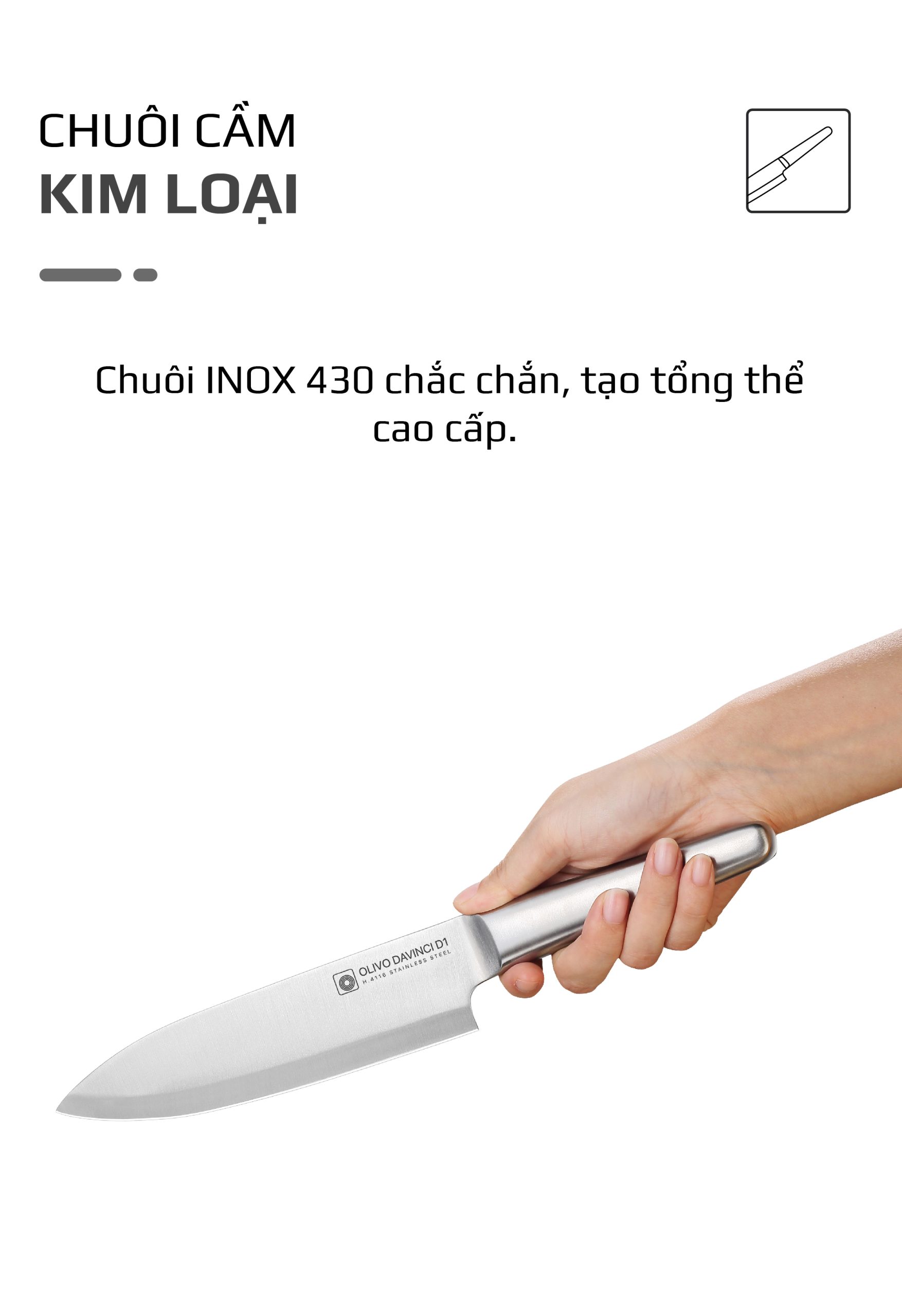 Bộ Dao 3 Món OLIVO DAVINCI