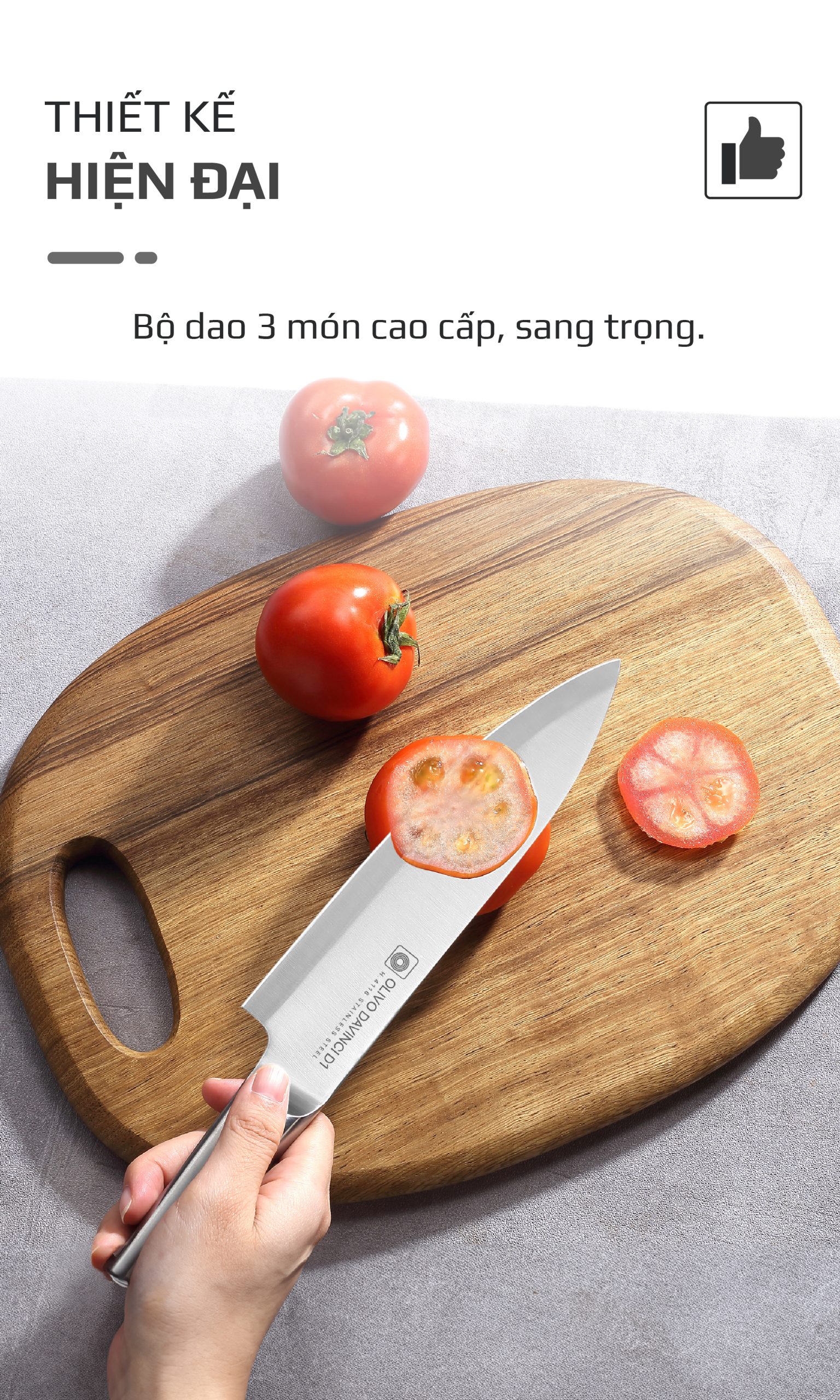 Bộ Dao 3 Món OLIVO DAVINCI