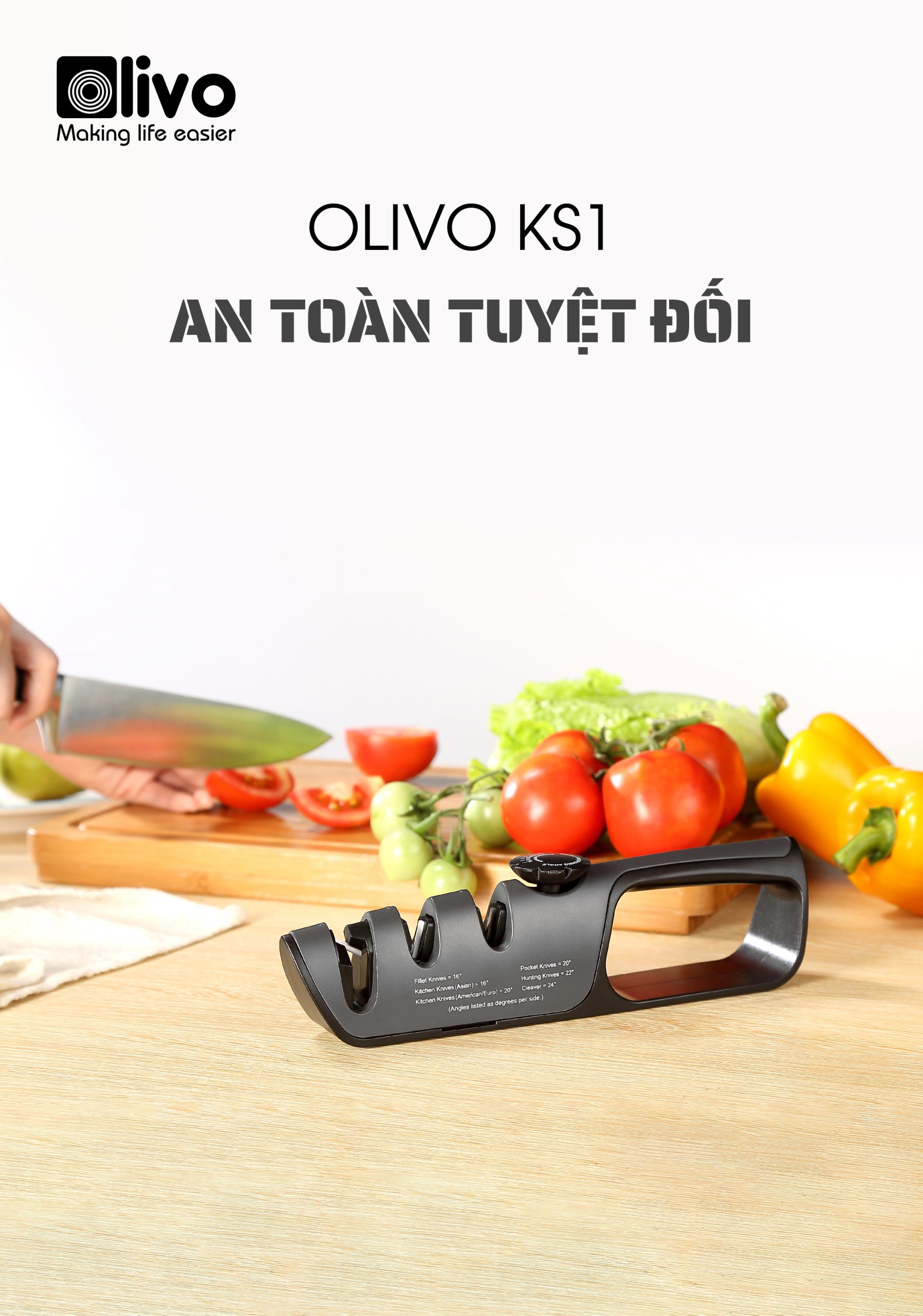 Dụng Cụ Mài Dao Kéo OLIVO KS1