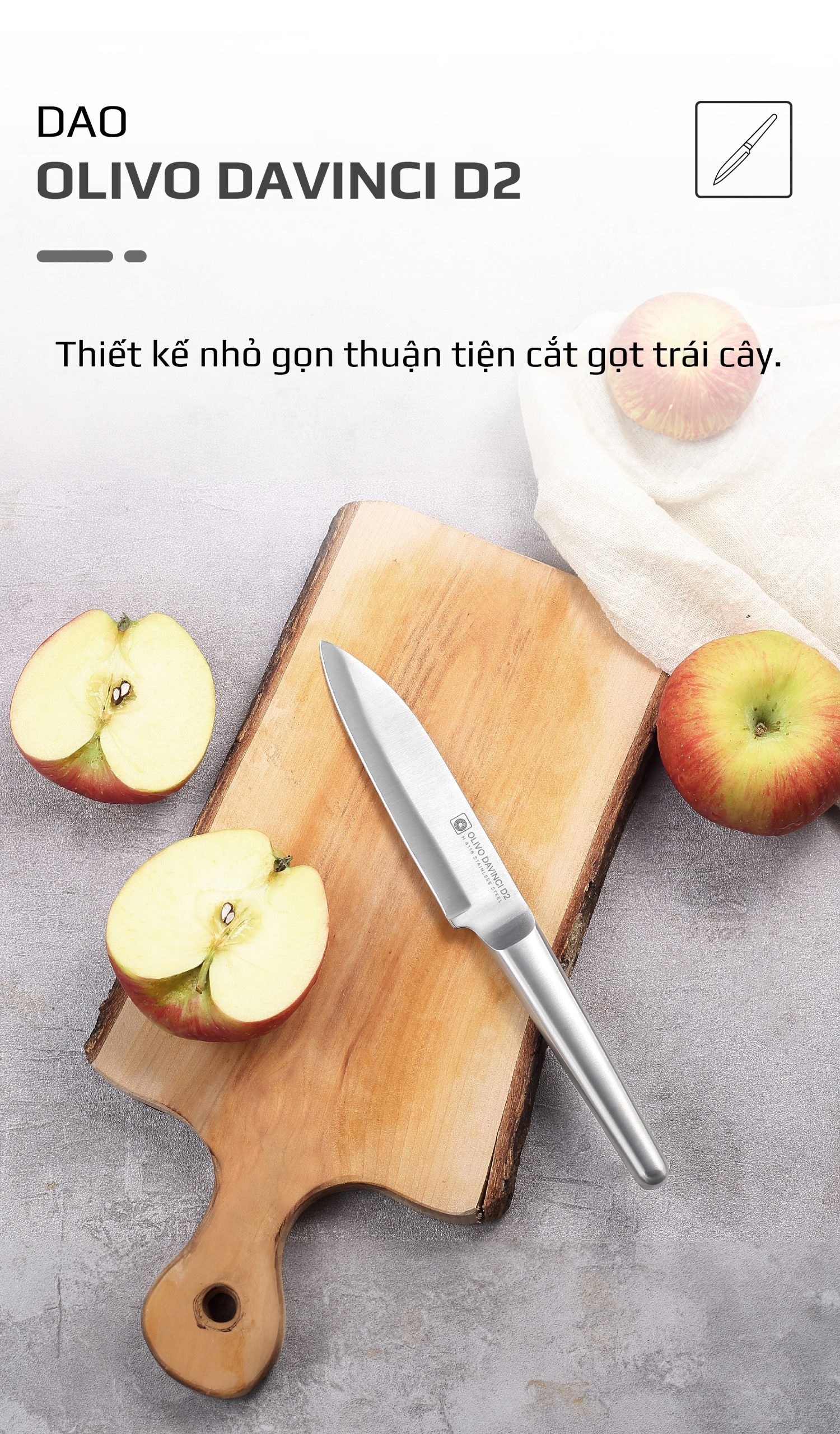 Bộ Dao 3 Món OLIVO DAVINCI