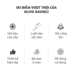 Bộ Dao 3 Món OLIVO DAVINCI