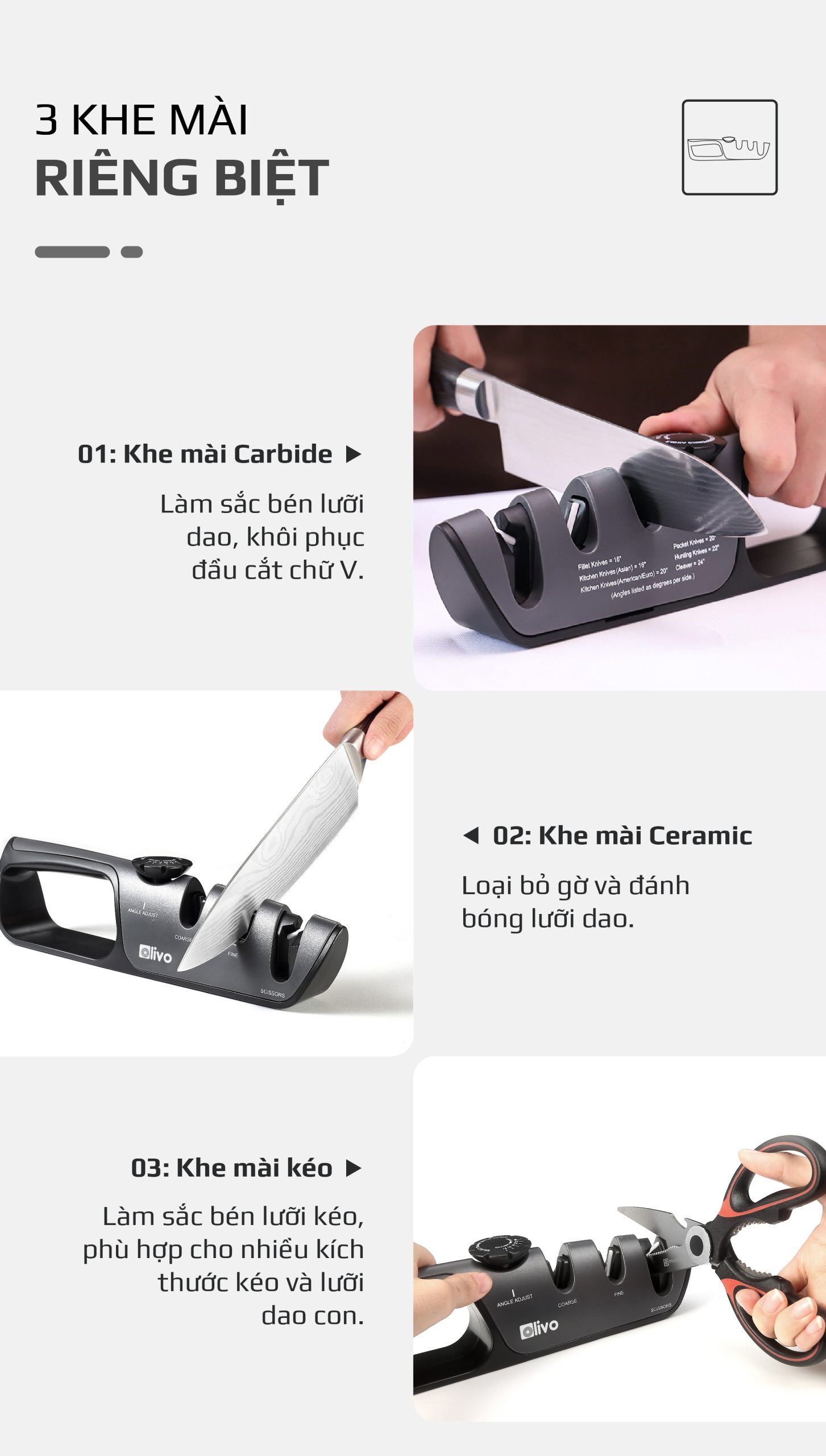 Dụng Cụ Mài Dao Kéo OLIVO KS1