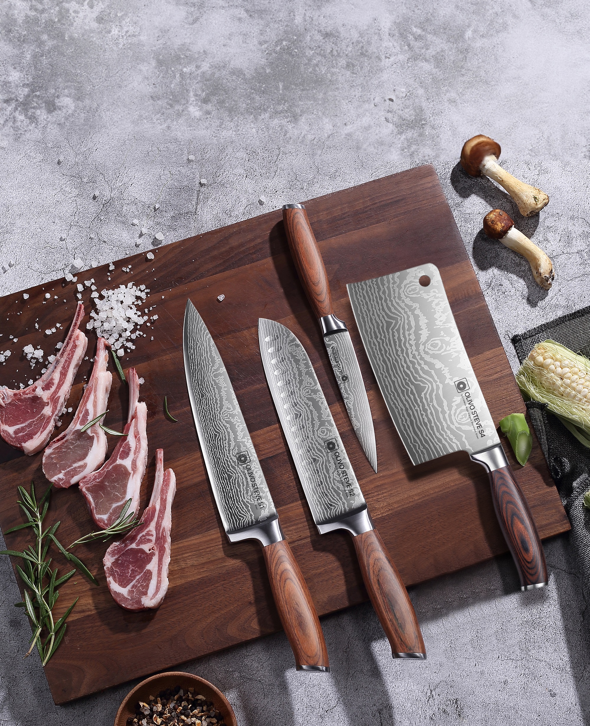 Review bộ dao 4 món OLIVO STEVE cao cấp được giới yêu bếp ưa chuộng