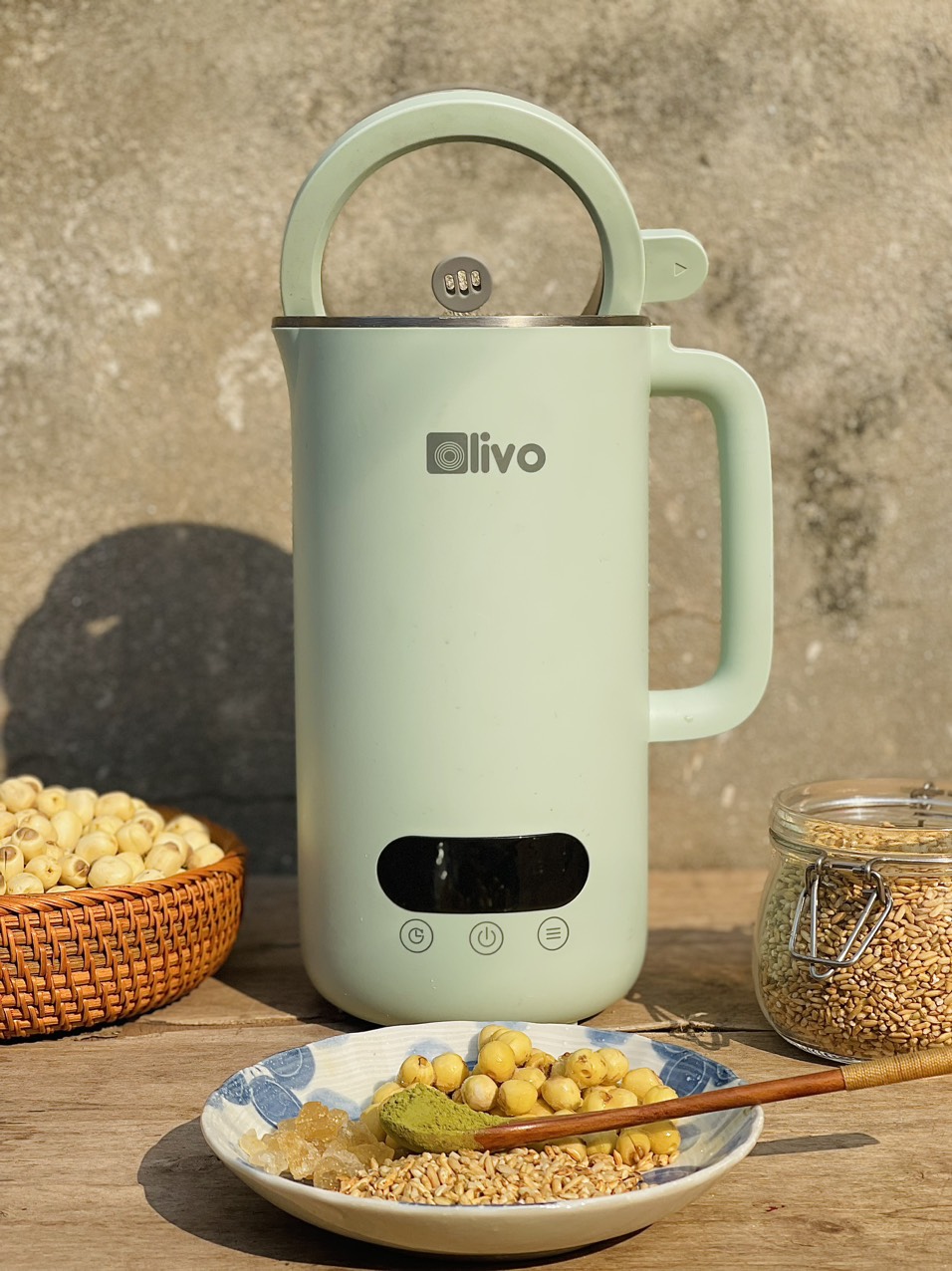 Máy làm sữa hạt OLIVO CB1000 đun nước pha trà, luộc trứng cực nhanh cực tiện lợi