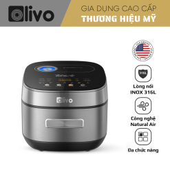 Nồi Cơm Điện Cao Tần OLIVO RC900IH – Lòng Nồi INOX 316L Cao Cấp, Công Nghệ Cao Tần Giữ Trọn Dinh Dưỡng, Bảng Điều Khiển Oled Sống Động, Hiện Đại, Cao Cấp