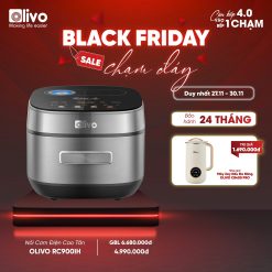 Nồi Cơm Điện Cao Tần OLIVO RC900IH – Lòng Nồi INOX 316L Cao Cấp, Công Nghệ Cao Tần Giữ Trọn Dinh Dưỡng, Bảng Điều Khiển Oled Sống Động, Hiện Đại, Cao Cấp