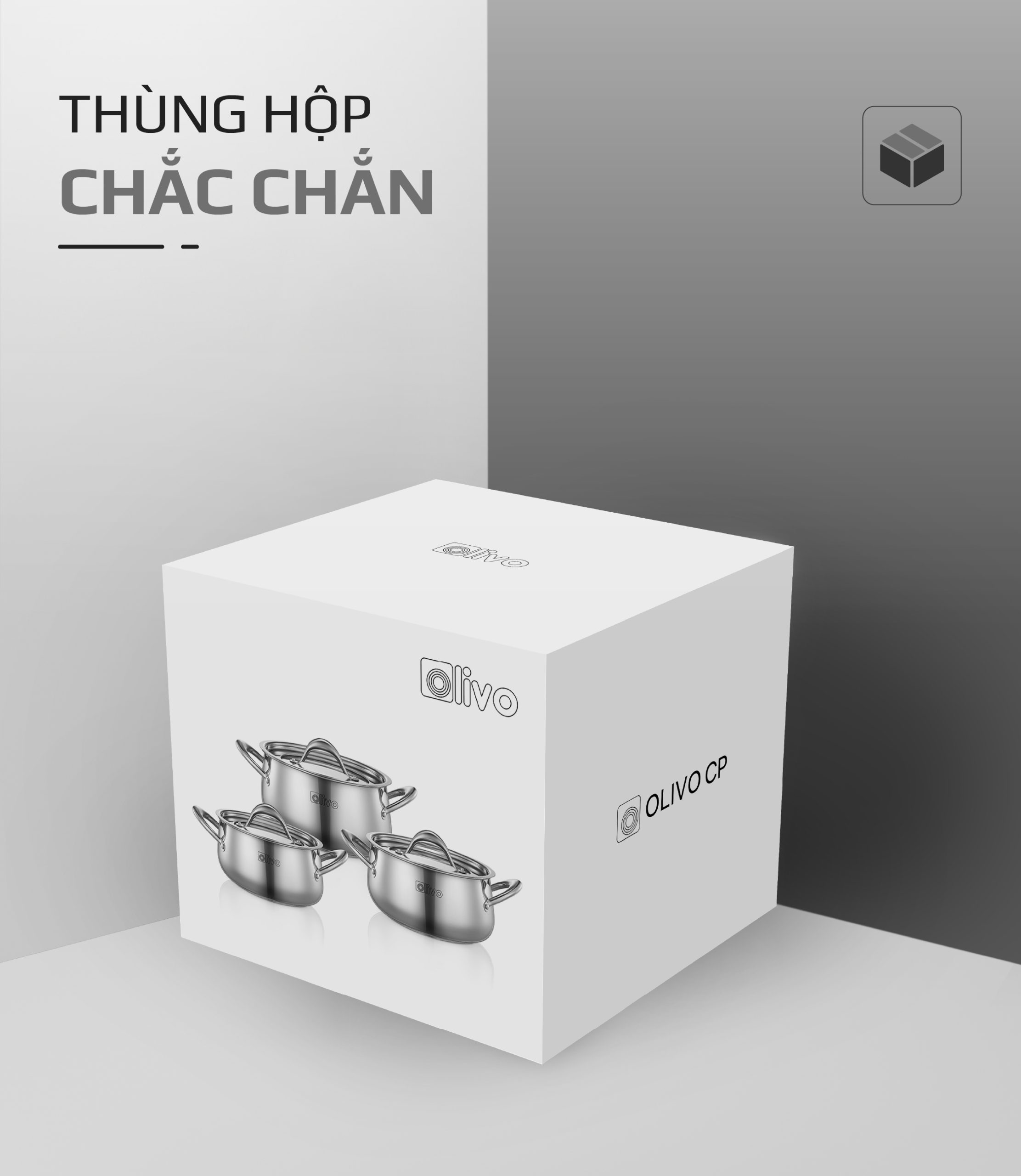 Bộ Nồi Inox OLIVO Chef’s Premium