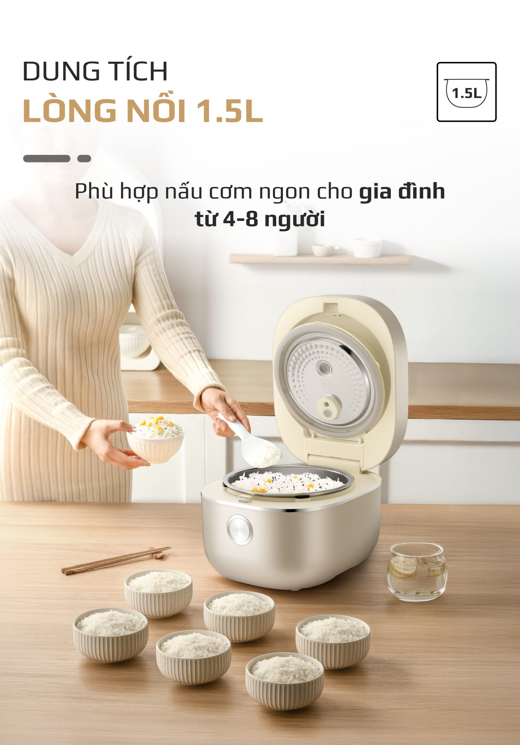 Nồi Cơm Điện Cao Tần OLIVO RC800IH
