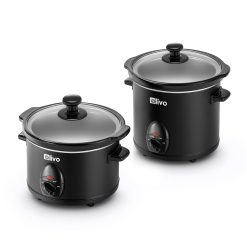 Nồi Nấu Chậm OLIVO SC25/SC30 – 3 Mức Nhiệt Cài Sẵn – Điều Khiển Núm Xoay – Lòng Gốm Tráng Men – Nắp Kính Cường Lực – Dung tích 2.5L/3L