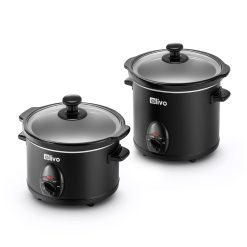 Nồi Nấu Chậm OLIVO SC25/SC30 – 3 Mức Nhiệt Cài Sẵn – Điều Khiển Núm Xoay – Lòng Gốm Tráng Men – Nắp Kính Cường Lực – Dung tích 2.5L/3L