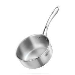 Quánh INOX OLIVO Davinci SD1885 – Kích Thước Nhỏ Gọn – Đường Kính 18Cm – Sâu Lòng 8.5Cm – Nấu Được Trên Mọi Loại Bếp