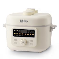 Nồi Áp Suất Điện Đa Năng OLIVO PC40 – Nồi 2 Nắp, 3 Chế Độ Nấu, Màn Hình OLED Hiện Đại, Lòng Nồi INOX 304, Đa Chức Năng 10 Chế Độ Cài Sẵn, Dung Tích 4L, Công Suất 1300W
