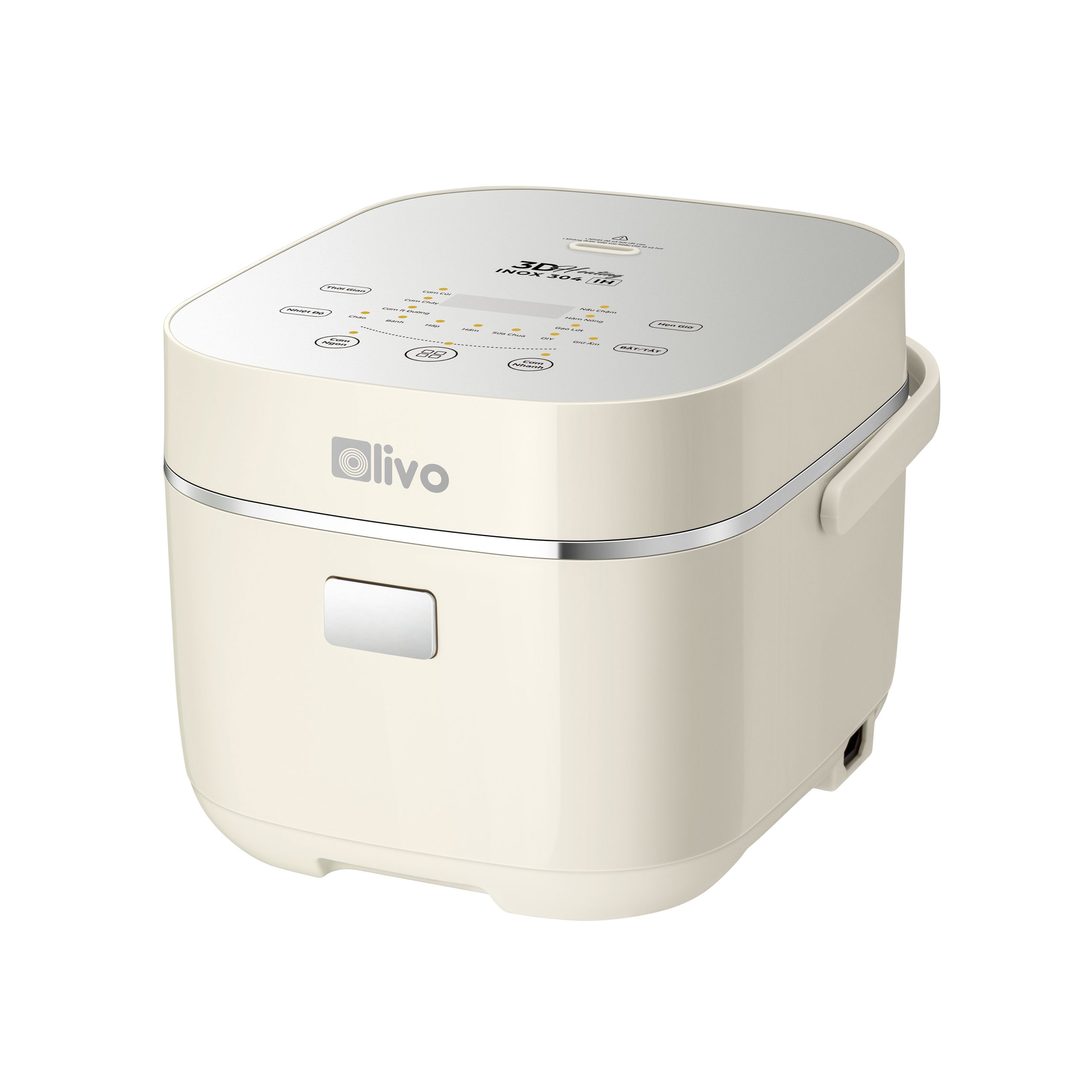 Nồi Cơm Điện Cao Tần OLIVO RC600IH - Lòng Nồi INOX 304, Dung tích 1.2L, Nhỏ Gọn Đa Năng, Công Nghệ Gia Nhiệt Nắp và Nấu Cao Tần Hiện Đại, Sử Dụng Dễ Dàng